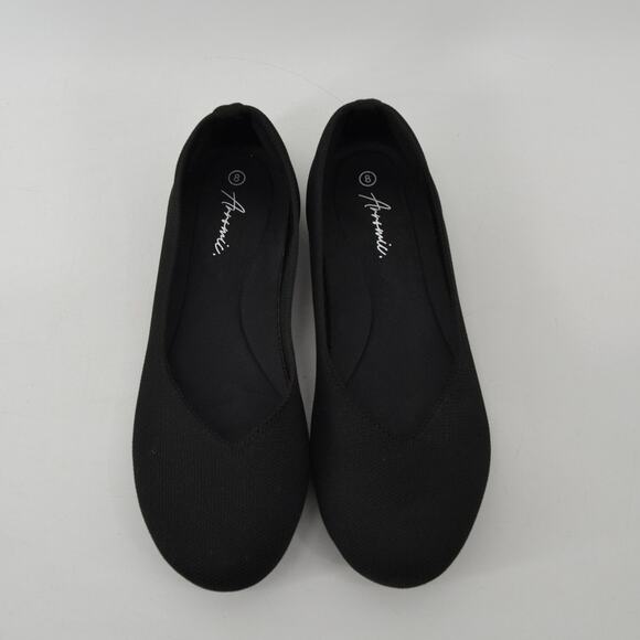 Arromic Womens Ballet Flats Sz 8 Black Knit Round Toe Casual - Picture 2 of 11